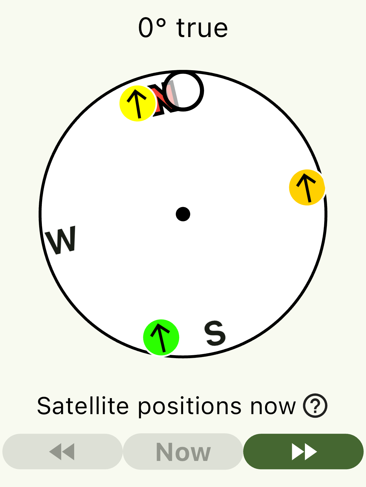App view of satellite locations